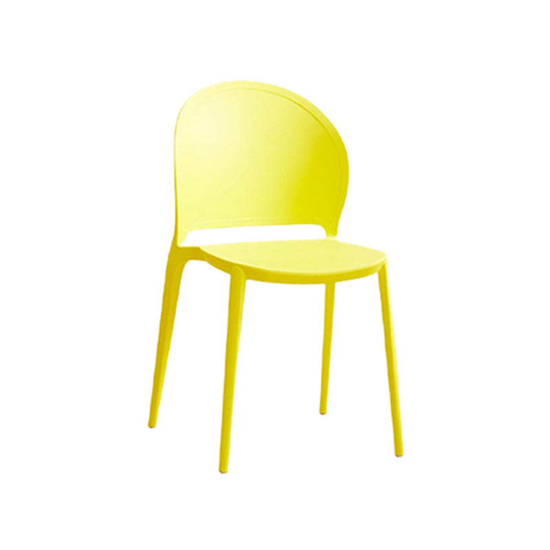 Contemporary Dining Room Dining Chair Plastic Stacking Side Chair