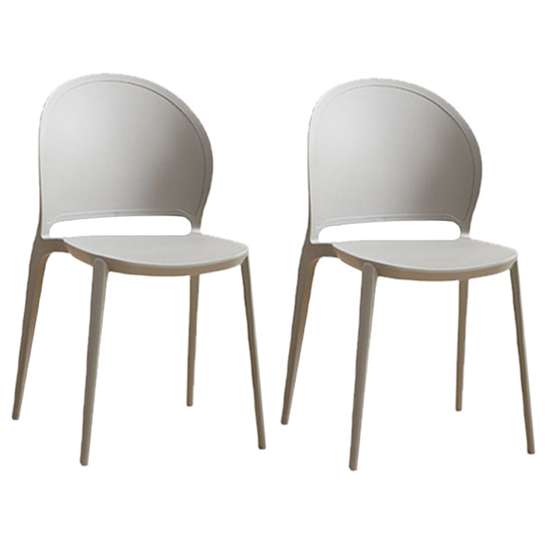 Contemporary Dining Room Dining Chair Plastic Stacking Side Chair