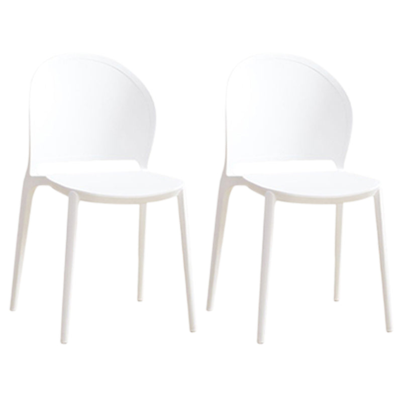 Contemporary Dining Room Dining Chair Plastic Stacking Side Chair