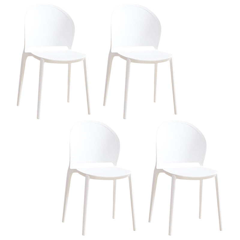 Contemporary Dining Room Dining Chair Plastic Stacking Side Chair