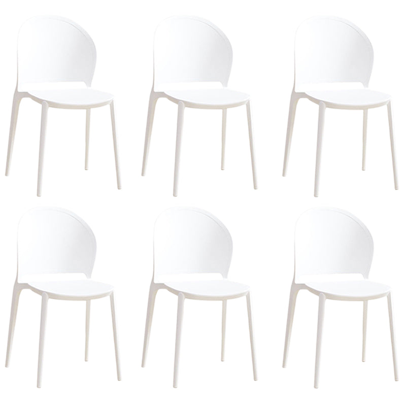 Contemporary Dining Room Dining Chair Plastic Stacking Side Chair