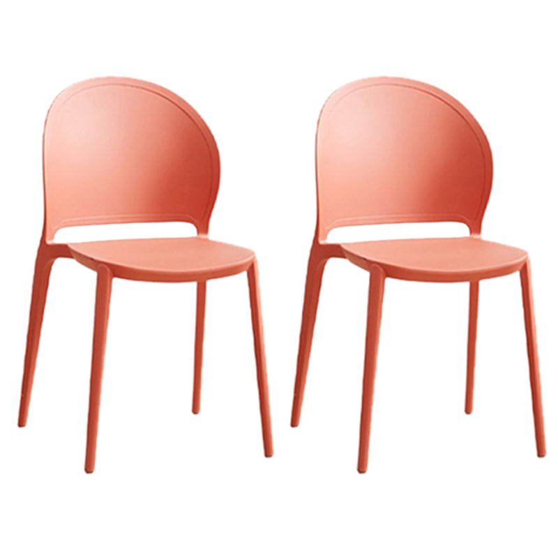 Contemporary Dining Room Dining Chair Plastic Stacking Side Chair