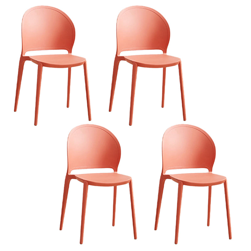 Contemporary Dining Room Dining Chair Plastic Stacking Side Chair
