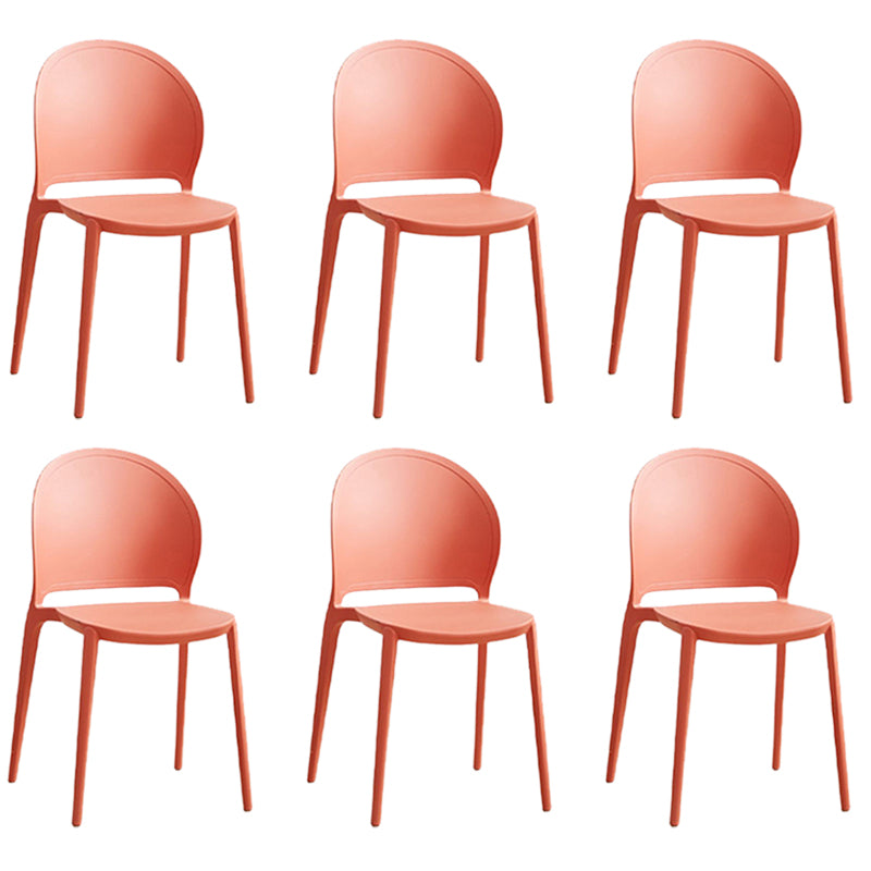 Contemporary Dining Room Dining Chair Plastic Stacking Side Chair