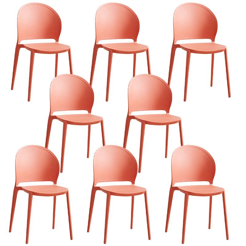 Contemporary Dining Room Dining Chair Plastic Stacking Side Chair