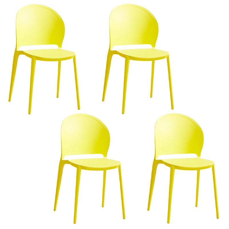 Contemporary Dining Room Dining Chair Plastic Stacking Side Chair