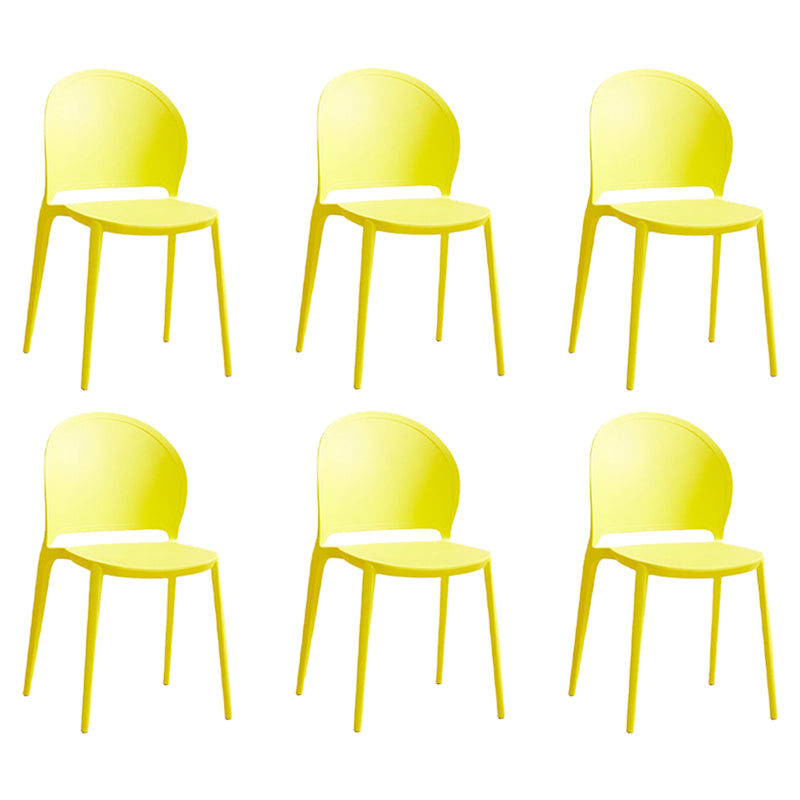 Contemporary Dining Room Dining Chair Plastic Stacking Side Chair