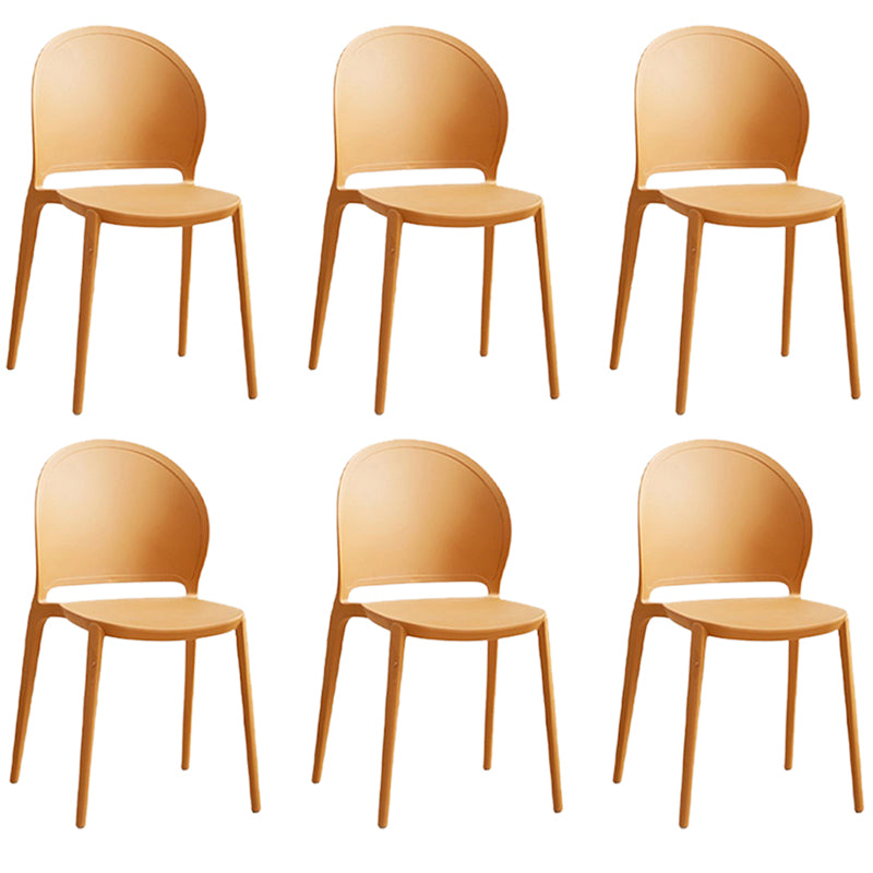 Contemporary Dining Room Dining Chair Plastic Stacking Side Chair