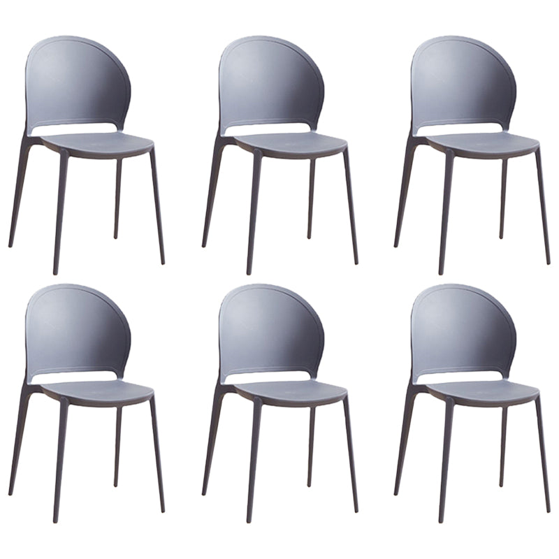 Contemporary Dining Room Dining Chair Plastic Stacking Side Chair