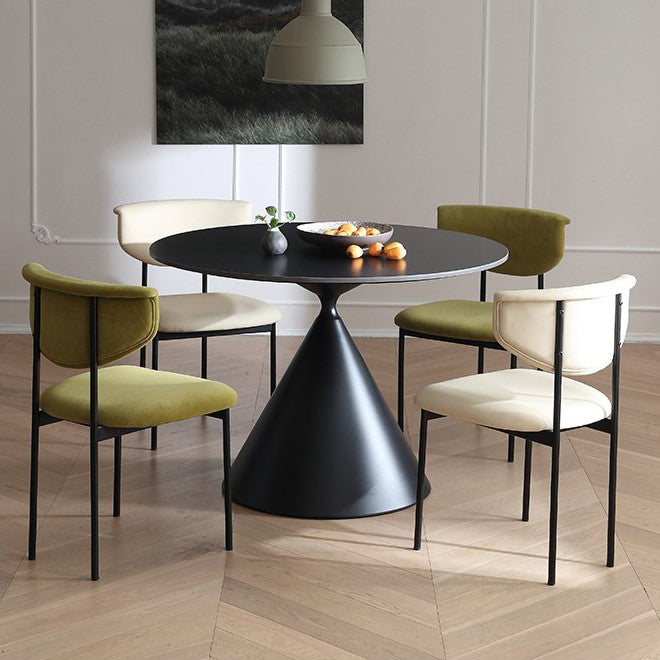 Kitchen Upholstered Armless Chair Industrial Open Back Dining Chair