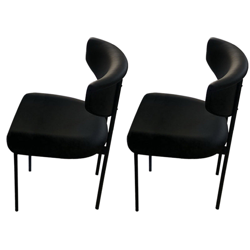 Kitchen Upholstered Armless Chair Industrial Open Back Dining Chair