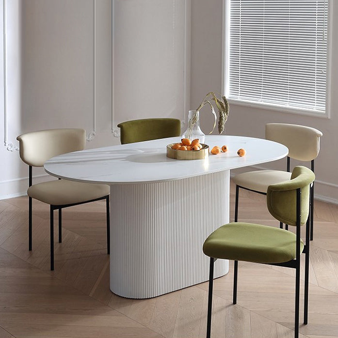 Kitchen Upholstered Armless Chair Industrial Open Back Dining Chair