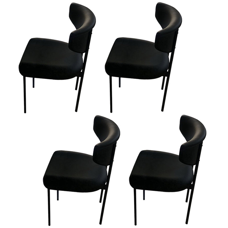 Kitchen Upholstered Armless Chair Industrial Open Back Dining Chair