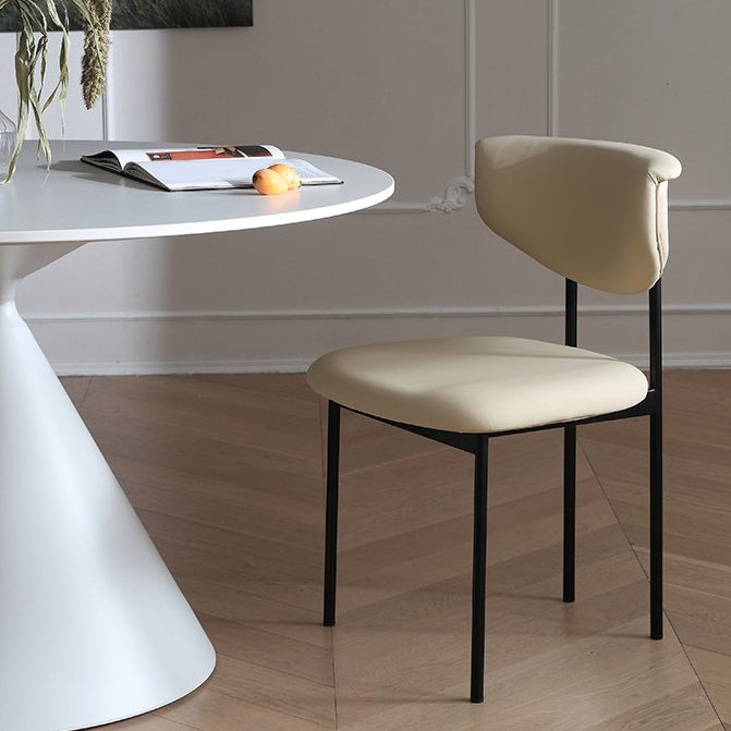Kitchen Upholstered Armless Chair Industrial Open Back Dining Chair