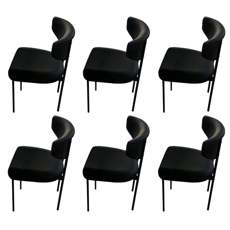 Kitchen Upholstered Armless Chair Industrial Open Back Dining Chair