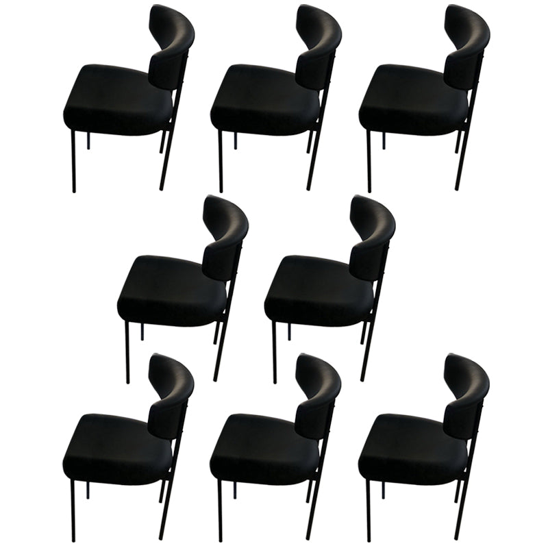 Kitchen Upholstered Armless Chair Industrial Open Back Dining Chair