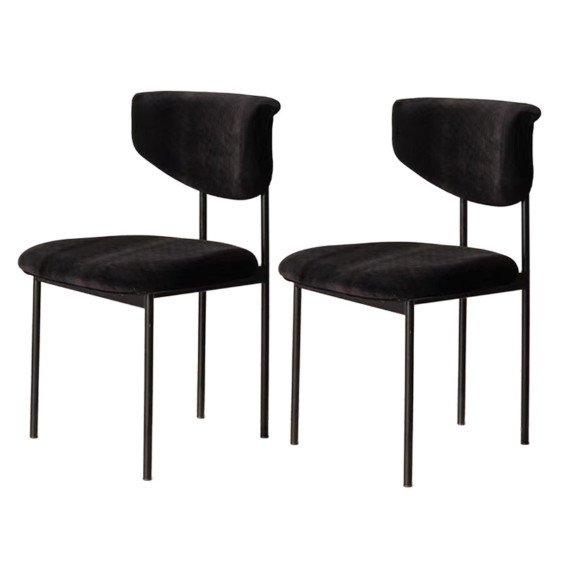 Kitchen Upholstered Armless Chair Industrial Open Back Dining Chair