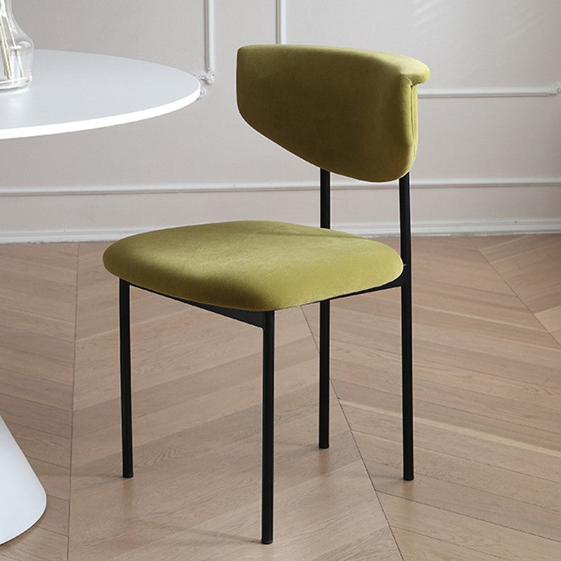 Kitchen Upholstered Armless Chair Industrial Open Back Dining Chair