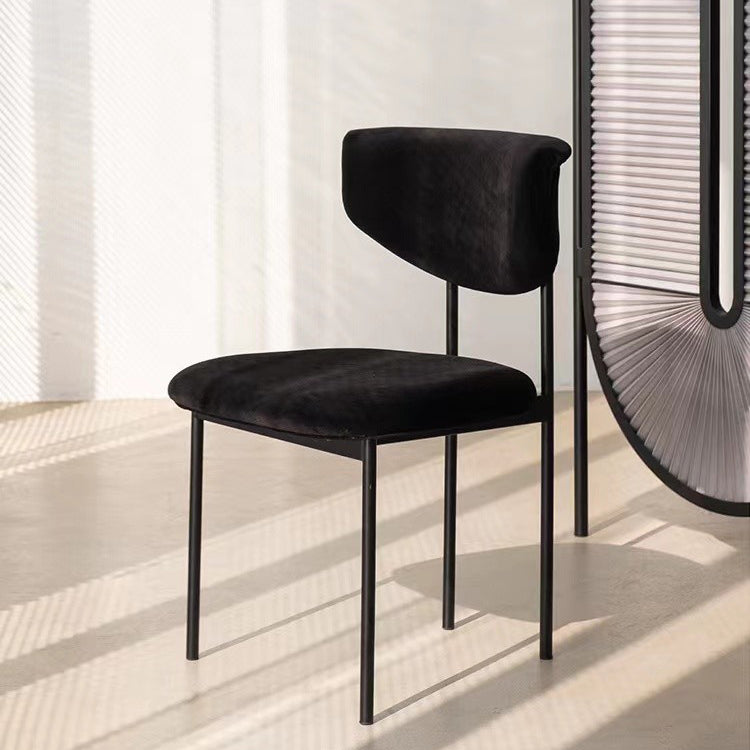 Kitchen Upholstered Armless Chair Industrial Open Back Dining Chair