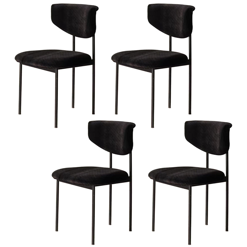 Kitchen Upholstered Armless Chair Industrial Open Back Dining Chair