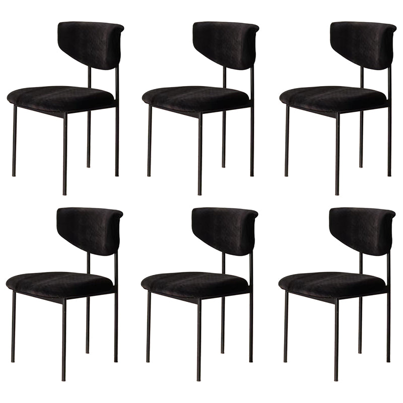 Kitchen Upholstered Armless Chair Industrial Open Back Dining Chair
