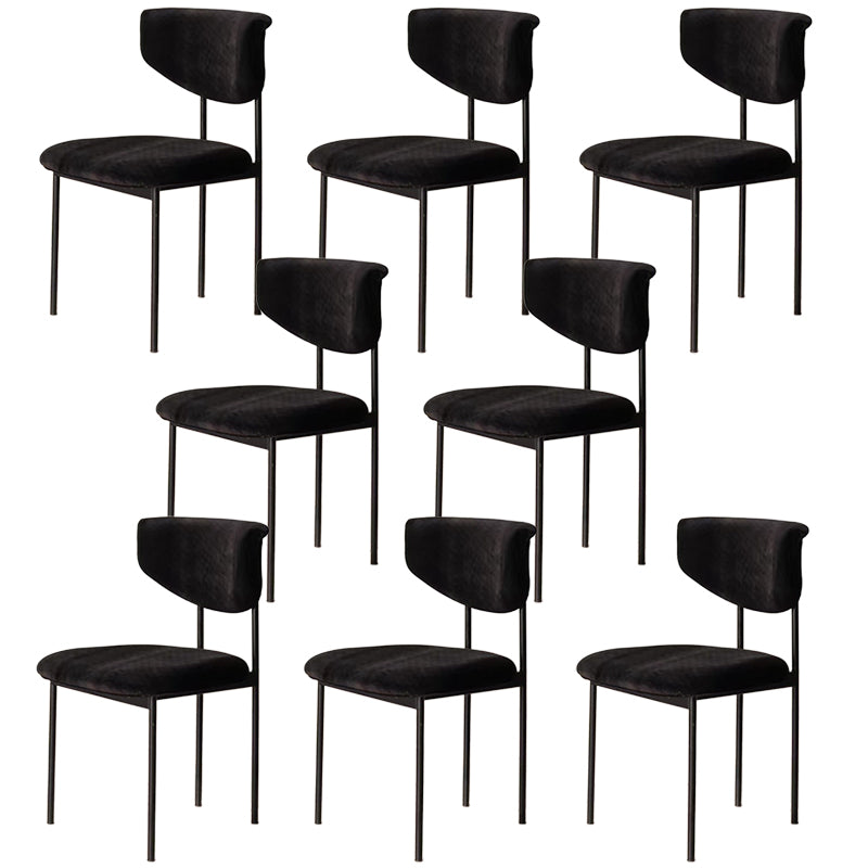 Kitchen Upholstered Armless Chair Industrial Open Back Dining Chair