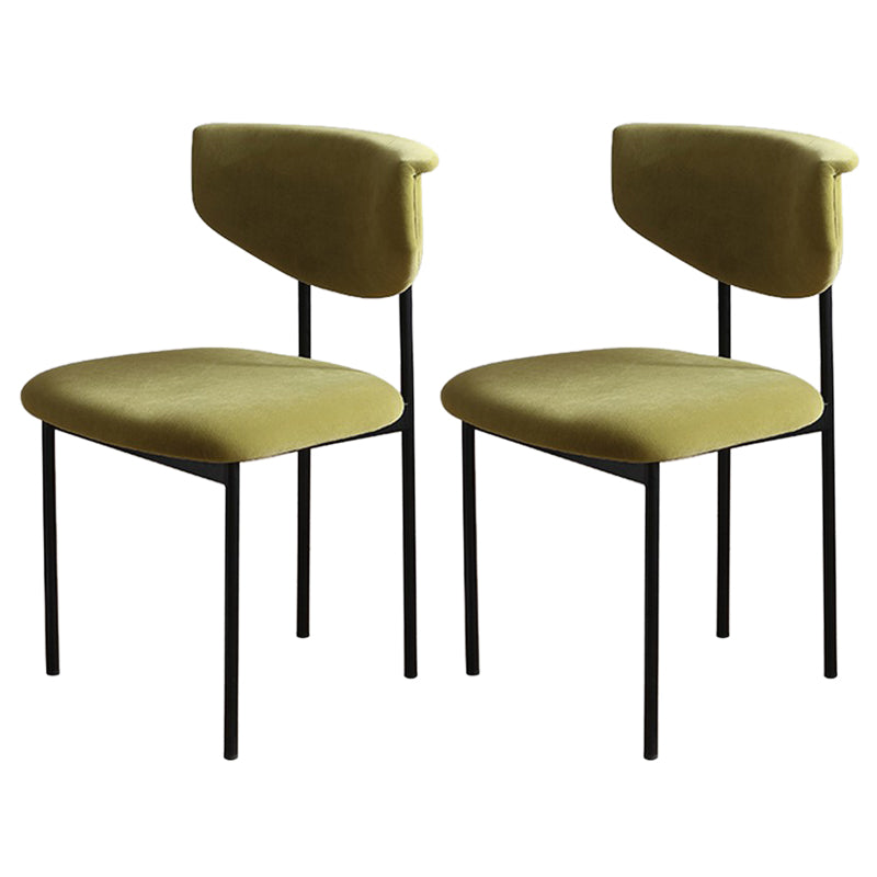 Kitchen Upholstered Armless Chair Industrial Open Back Dining Chair
