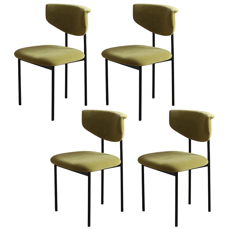 Kitchen Upholstered Armless Chair Industrial Open Back Dining Chair