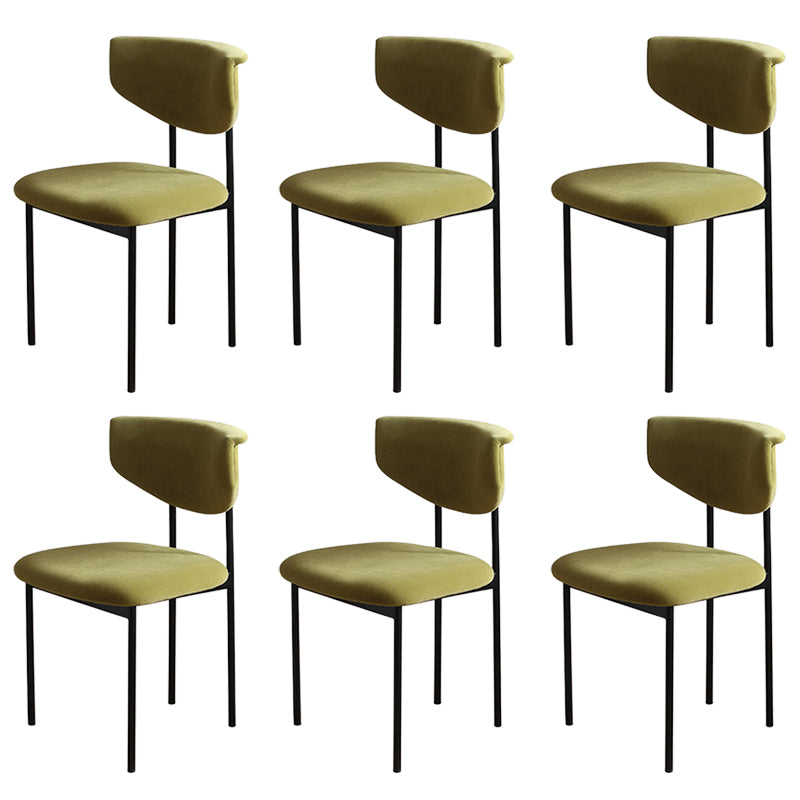 Kitchen Upholstered Armless Chair Industrial Open Back Dining Chair
