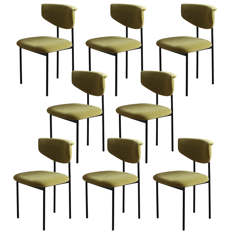 Kitchen Upholstered Armless Chair Industrial Open Back Dining Chair