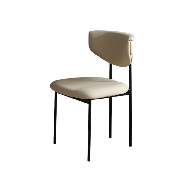 Kitchen Upholstered Armless Chair Industrial Open Back Dining Chair