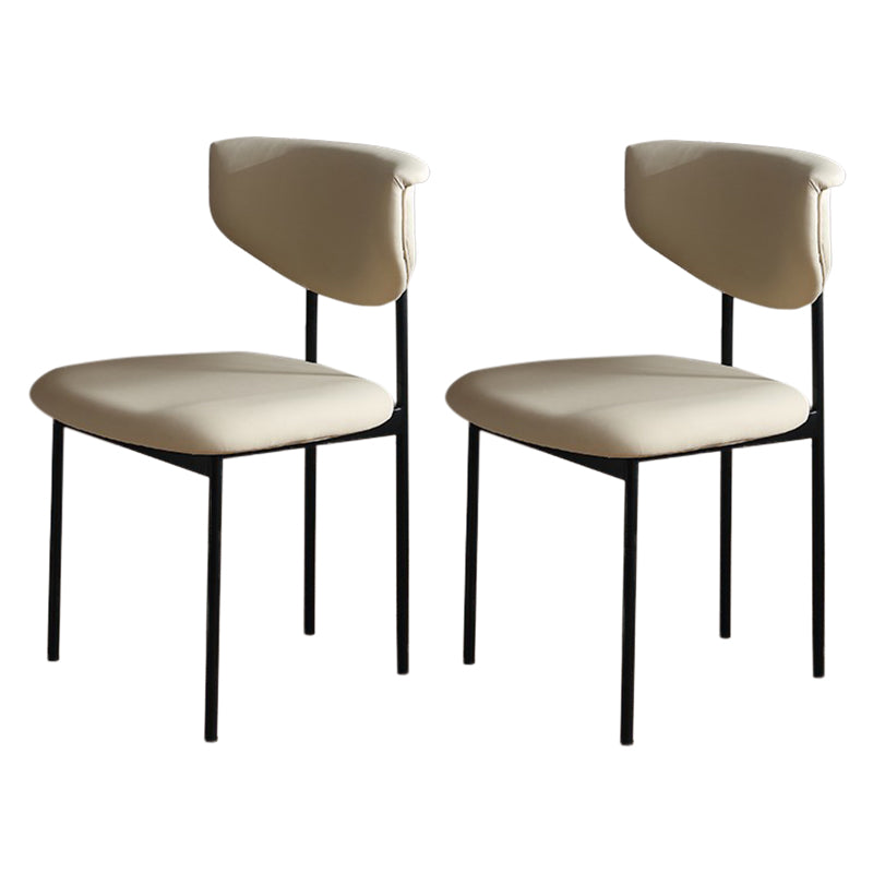 Kitchen Upholstered Armless Chair Industrial Open Back Dining Chair