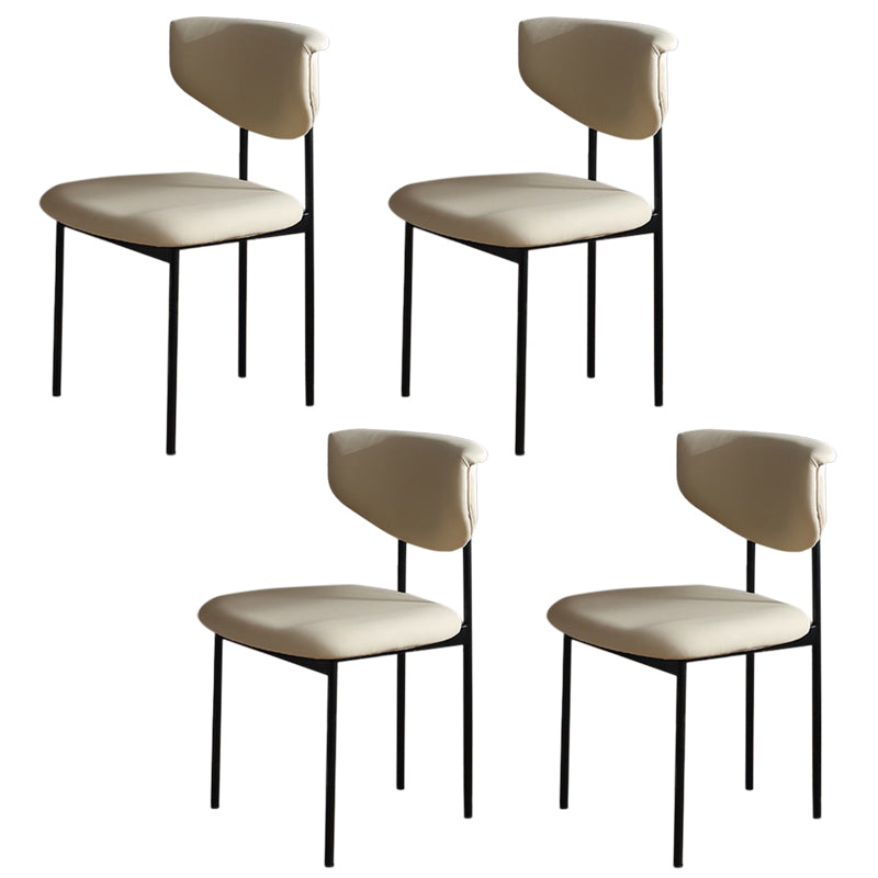 Kitchen Upholstered Armless Chair Industrial Open Back Dining Chair