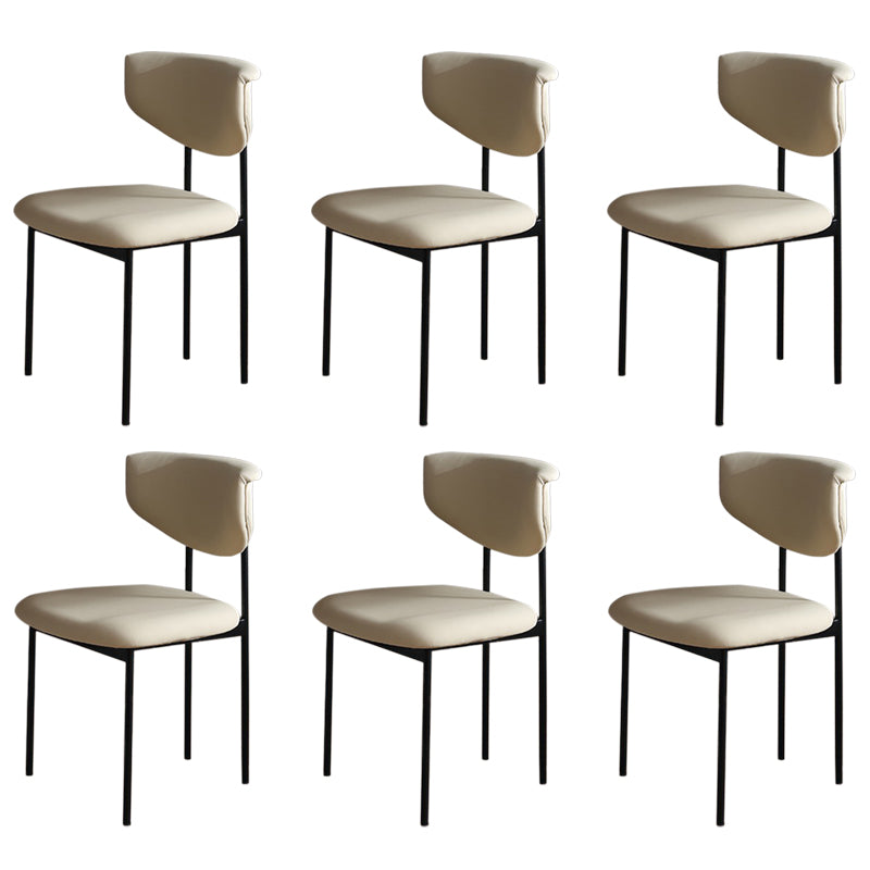 Kitchen Upholstered Armless Chair Industrial Open Back Dining Chair
