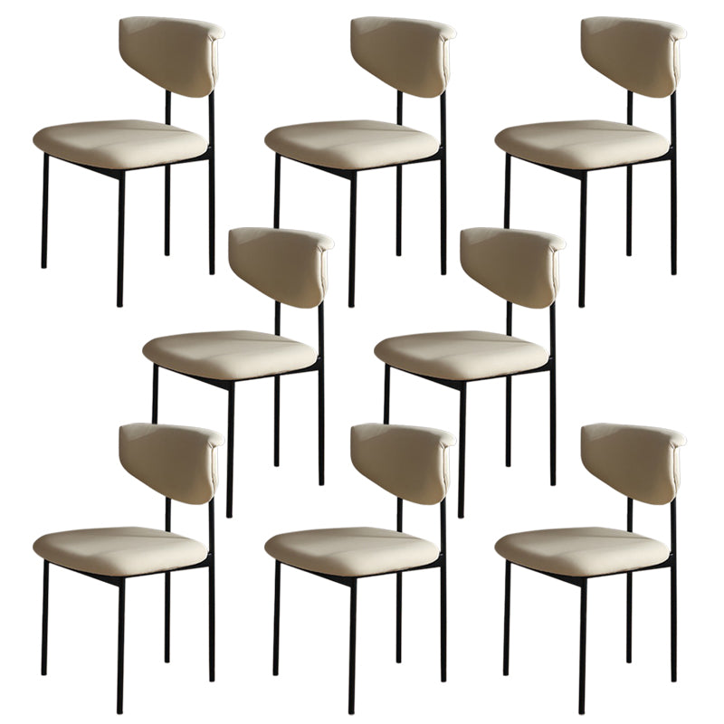 Kitchen Upholstered Armless Chair Industrial Open Back Dining Chair