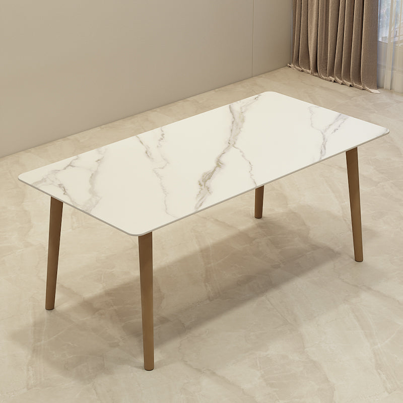 Modern Stone Rectangle Dining Table 1/5 Pieces Dining Set for Dining Room
