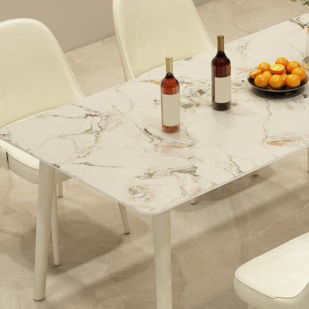 Modern Stone Rectangle Dining Table 1/5 Pieces Dining Set for Dining Room