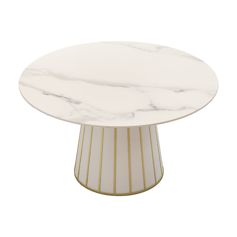 Glam Round Stone Dining Table 1/7 Pieces Dining Set for Dining Room