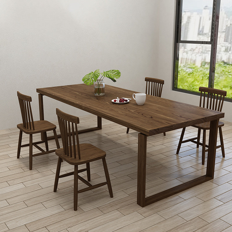 Industrial Medium Wood Furniture 1/4/5 Pcs Standard Height Dining Room Table Set