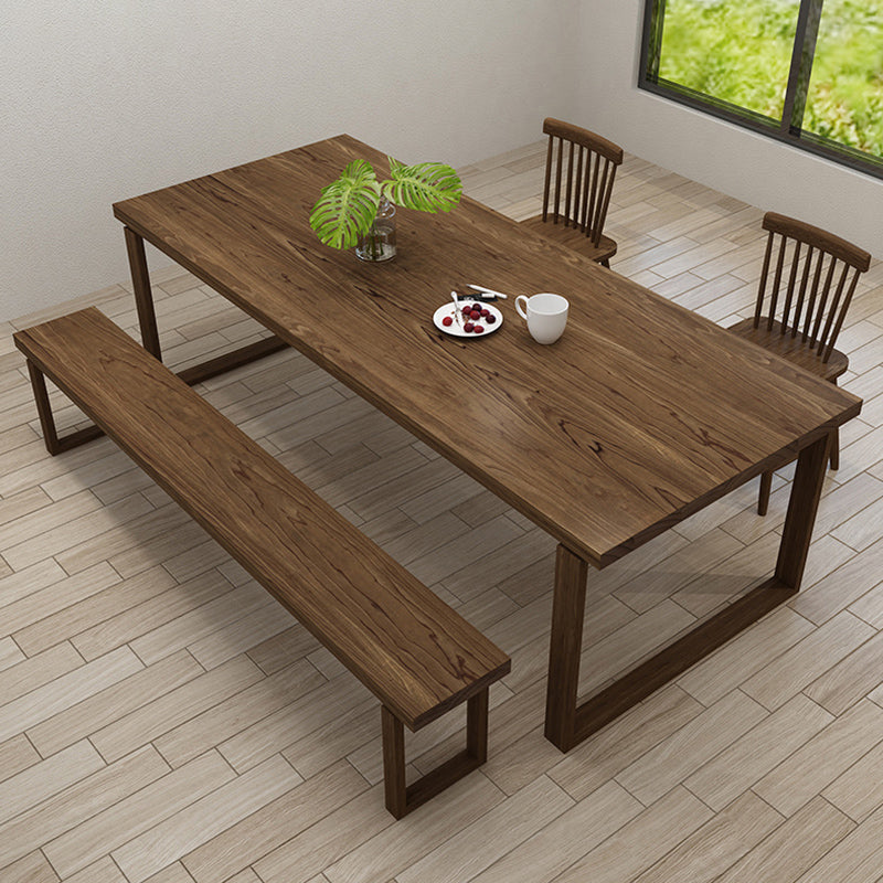 Industrial Medium Wood Furniture 1/4/5 Pcs Standard Height Dining Room Table Set