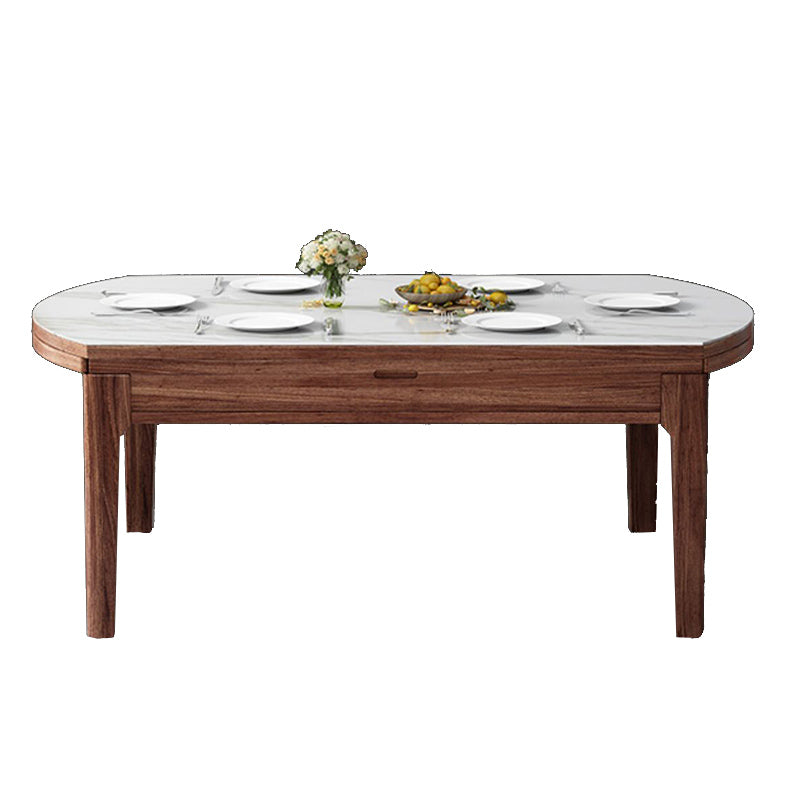 Modern Stone Furniture 1/5/7 Pcs Standard Height Dining Sets with Self Storing Leaves