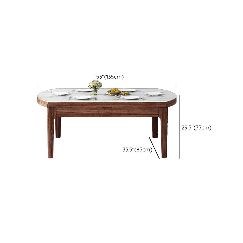 Modern Stone Furniture 1/5/7 Pcs Standard Height Dining Sets with Self Storing Leaves