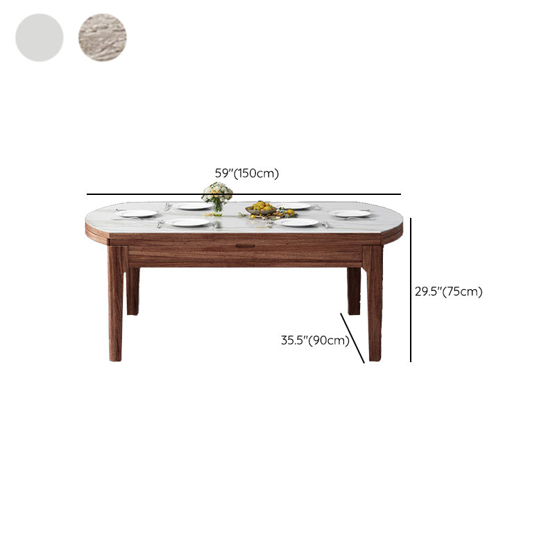 Modern Stone Furniture 1/5/7 Pcs Standard Height Dining Sets with Self Storing Leaves