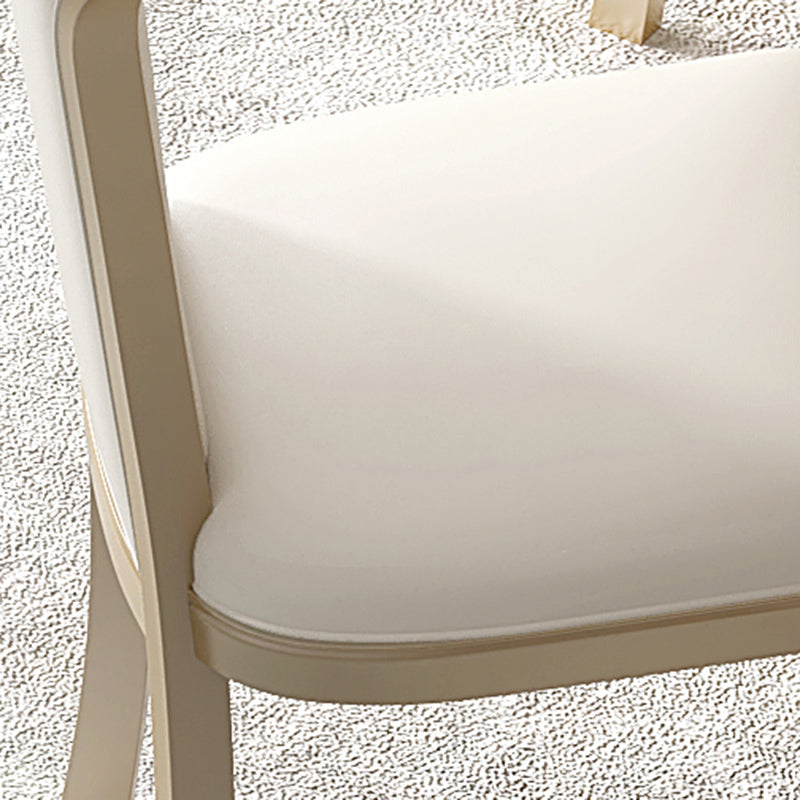 Modern White Stone Dining Table Set 1/2/5/7 Pcs Standard Height Formal Dining Room Set