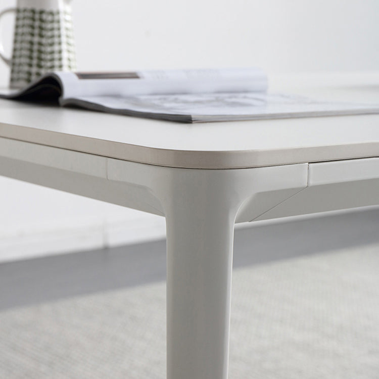 Modern 1/2/5/7 Pieces Dining Room Table Rectangle Stone Furniture in White