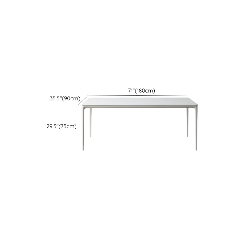 Modern 1/2/5/7 Pieces Dining Room Table Rectangle Stone Furniture in White