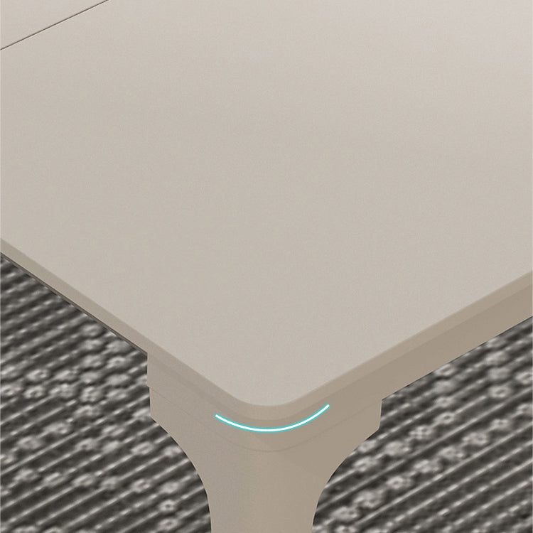 Modern Style 1/2/5/7/9 Pieces Dining Room Table Rectangle Stone Furniture in White