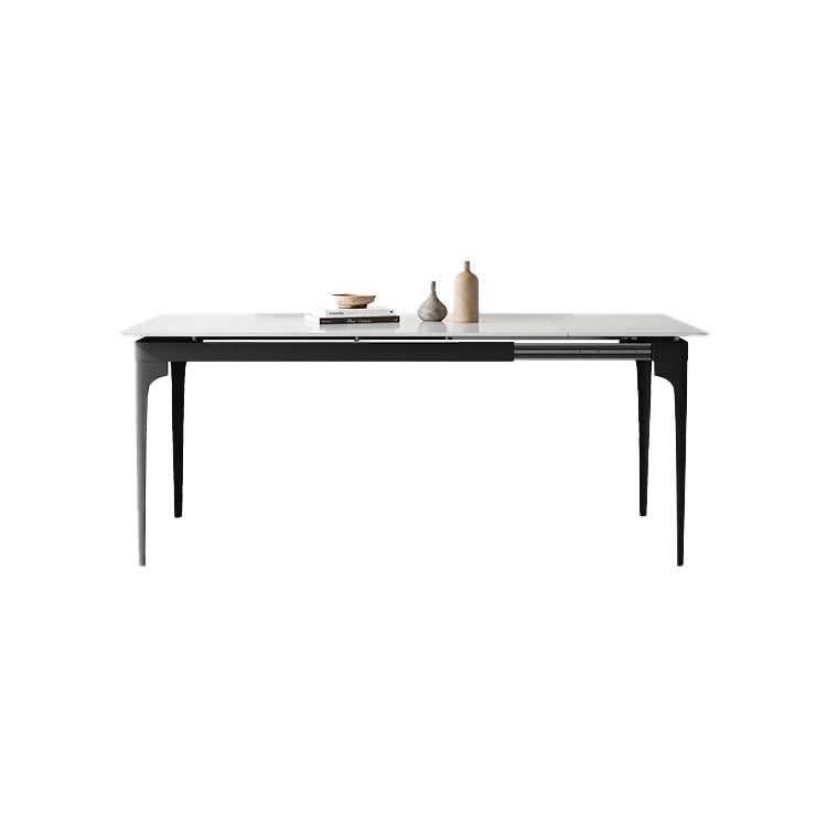 Modern 1/2/5/7/9 Pieces Dining Room Table Rectangle Stone Furniture in White