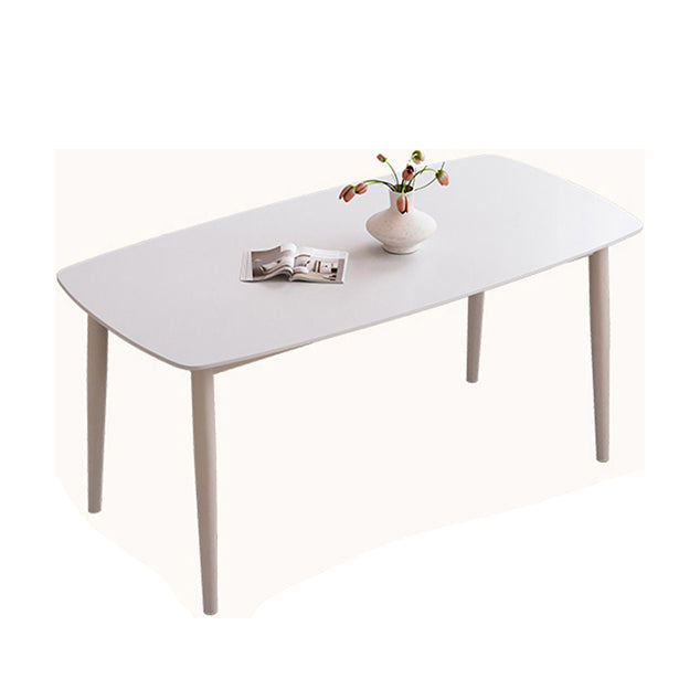 Modern Style 1/4/5/7 Pieces Dining Room Table Rectangle Stone Furniture in White