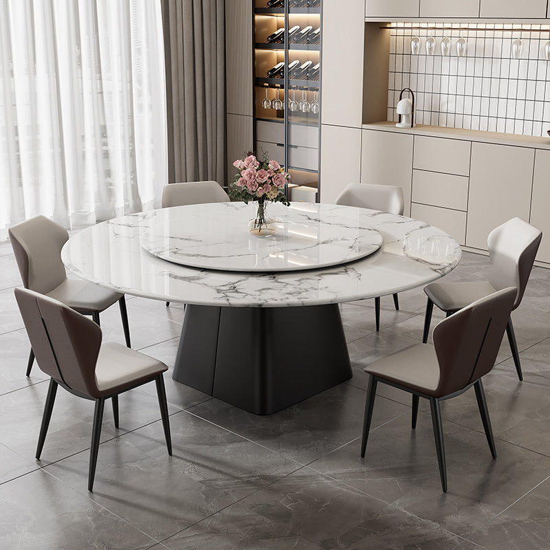 Modern 1/6/7/13 Pieces Furniture Round Stone Dining Set in White